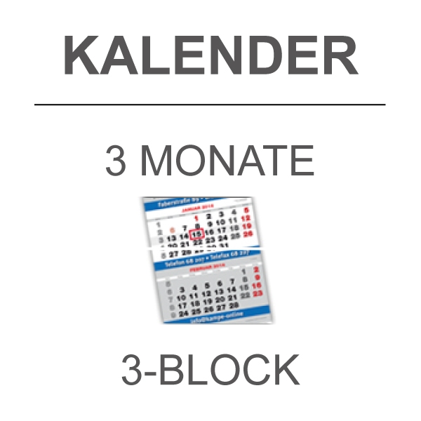 3-Monatskalender 3-Block