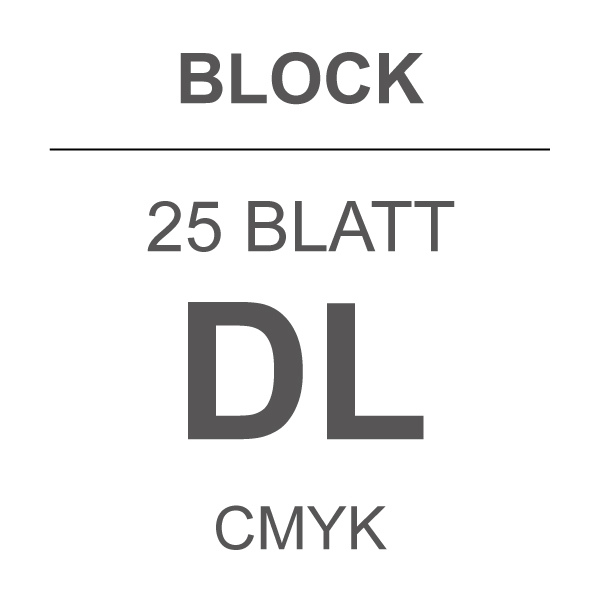 BLOCK DL, 25 Blatt, CMYK, Offsetpapier