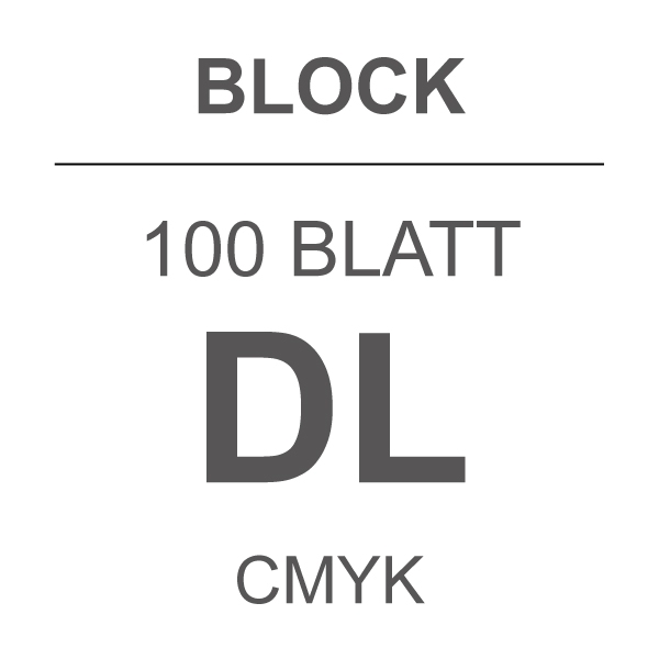 BLOCK DL, 100 Blatt, CMYK, Offsetpapier